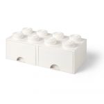 Cutie depozitare cu 2 sertare LEGO®, alb - bej
