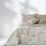Cuvertură cu 2 fețe din microfibră DecoKing Malaga, 170 x 270 cm, bej