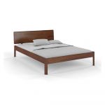 Pat 90x200 cm maro închis din lemn masiv de pin Ammer – Skandica