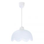 Lustră albă cu abajur din sticlă ø 25 cm Bratek – Candellux Lighting