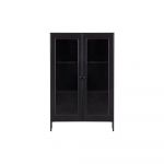 Vitrină neagră din lemn de pin 100x155 cm Xam – WOOOD