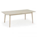 Masă de dining în culoare naturală extensibilă cu blat cu aspect de lemn de stejar 100x200 cm Nyborg – Furnhouse