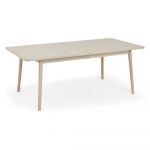 Masă de dining în culoare naturală extensibilă cu blat cu aspect de lemn de stejar 95x170 cm Porto – Furnhouse