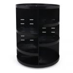 Organizator rotativ pentru cosmetice din plastic negru - Hermia