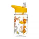 Sticlă apă cu pai pentru copii Sass & Belle Drink Up Safari, 400 ml