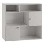 Bibliotecă de copii gri deschis 100x120 cm Cube - Pinio