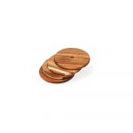 Coasters în culoare naturală 4 buc. din lemn – Holm