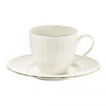 Set 6 cești din porțelan pentru cafea cu farfuriuțe Kutahya Cafe, 200 ml