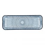 Platou albastru din sticlă 14x38 cm Kusintha – Bitz