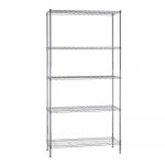 Etajeră de depozitare argintie din metal 90x181 cm – Casa Selección