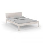 Pat 90x200 cm alb din lemn masiv de pin Ammer – Skandica