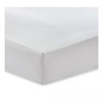 Cearșaf din bumbac satinat Bianca Classic, 135 x 190 cm, gri