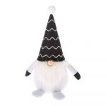 Decorațiune din material textil negru-gri Dakls Dwarf înălțime 27,5 cm