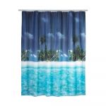Perdea duș Wenko Dreamy Beach, 180 x 200 cm, albastru