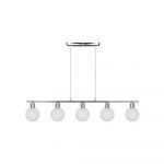 Lustră argintie cu abajur din sticlă 10x82 cm Oden – Candellux Lighting