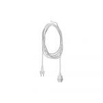 Cablu cu dulie pentru bec Star Trading Cord Ute, lungime 2,5 m, alb
