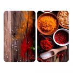 Set 2 suporturi din sticlă pentru protecția aragazului Wenko XL Spices, 52 x 40 cm