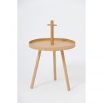 Măsuță auxiliară din lemn de stejar Wireworks Pick Me Up, ø 45 cm