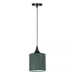 Lustră verde-închis cu abajur textil ø 15 cm Patti – Candellux Lighting