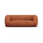Canapea portocalie cu tapițerie din stofă bouclé 210 cm Essen – Cosmopolitan Design