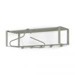 Cuier de perete verde-gri cu raft din metal Rex – Spinder Design