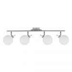 Plafonieră argintie cu abajur din sticlă 12x82 cm Ghost – Candellux Lighting