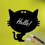 Autocolant tip tablă cu cretă lichidă Fanastick Cat