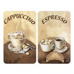 Protecție din sticlă pentru aragaz Wenko Coffee, 2 buc.