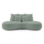 Canapea din stofă bouclé verde-deschis 260 cm Saint-Germain – Bobochic Paris