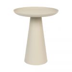 Măsuță auxiliară din aluminiu White Label Ringar, ø 34,5 cm, bej