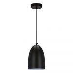 Lustră neagră cu abajur din metal ø 14 cm Icaro – Candellux Lighting