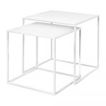 Măsuțe de cafea albe 2 buc. din metal 40x40 cm Fera – Blomus