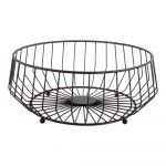 Coș metalic pentru fructe PT LIVING Linea, ø 34 cm, negru