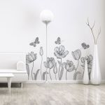 Set autocolante pentru perete Ambiance Bright Tulips