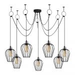 Lustră de 6 becuri Opviq lights Tel, negru