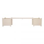 Bancă de grădină albă din lemn masiv – Esschert Design