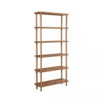 Bibliotecă cu aspect de lemn de pin 80x168,5 cm Step – Kalune Design
