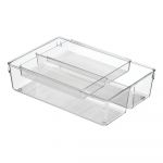 Organizator dublu pentru sertare bucătărie iDesign Linus, 31 x 20 cm