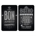 Set 2 protecții din sticlă pentru aragaz Wenko Bon Appetit, 52 x 30 cm