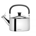 Ceainic din oțel inoxidabil lucios cu capac de presiune Vialli Design Diamante, 1,5 l