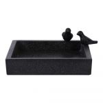 Hrănitor din ceramică pentru păsări Esschert Design Ave, negru