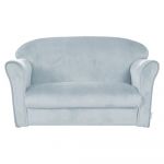 Canapea pentru copii albastru-deschis cu tapițerie din catifea 78 cm Lil Sofa – Roba