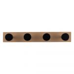 Cuier de perete negru din lemn masiv de pin Knobs – PT LIVING