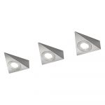 Aplică de perete argintie LED din metal (lungime 11 cm) Ecco – Trio