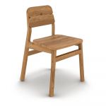 Scaune de dining în culoare naturală 2 buc. din lemn de stejar Twig – The Beds