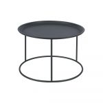 Măsuță de cafea / auxiliară WOOOD Ivar, ø 56 cm, gri închis