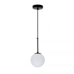 Lustră neagră cu abajur din sticlă ø 15 cm Pompei – Candellux Lighting