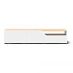 Comodă TV albă/cu aspect de lemn de stejar 180x38 cm Verone - TemaHome