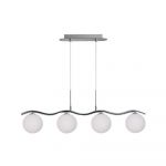 Lustră argintie cu abajur din sticlă 12x79 cm Ramon – Candellux Lighting
