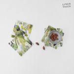 Coasters verde 4 buc. din material textil Lotus – Linen Tales